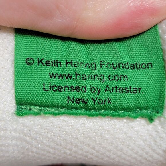 Zaba Kids Medium Tops Tennis Shoe Keith Haring Sp Ed Faux Leather - Size 3 - Picture 6 of 8